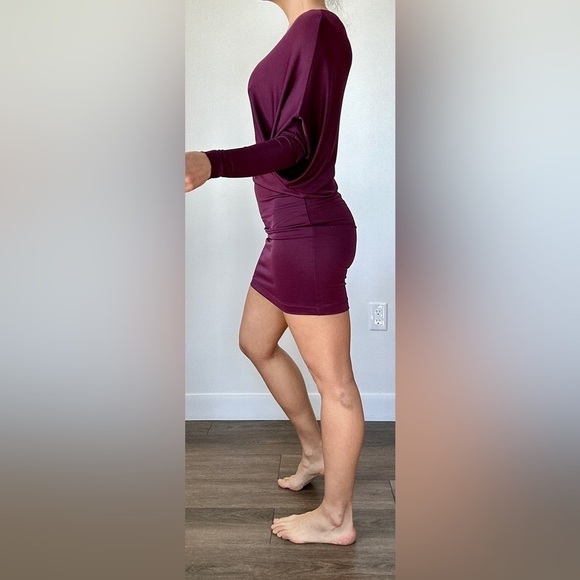 BCBG Max Azria Ruched Sleeve Dress Size S - Picture 5 of 8